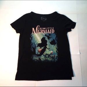 Disney's Little Mermaid Black T-shirt, Women’s Small